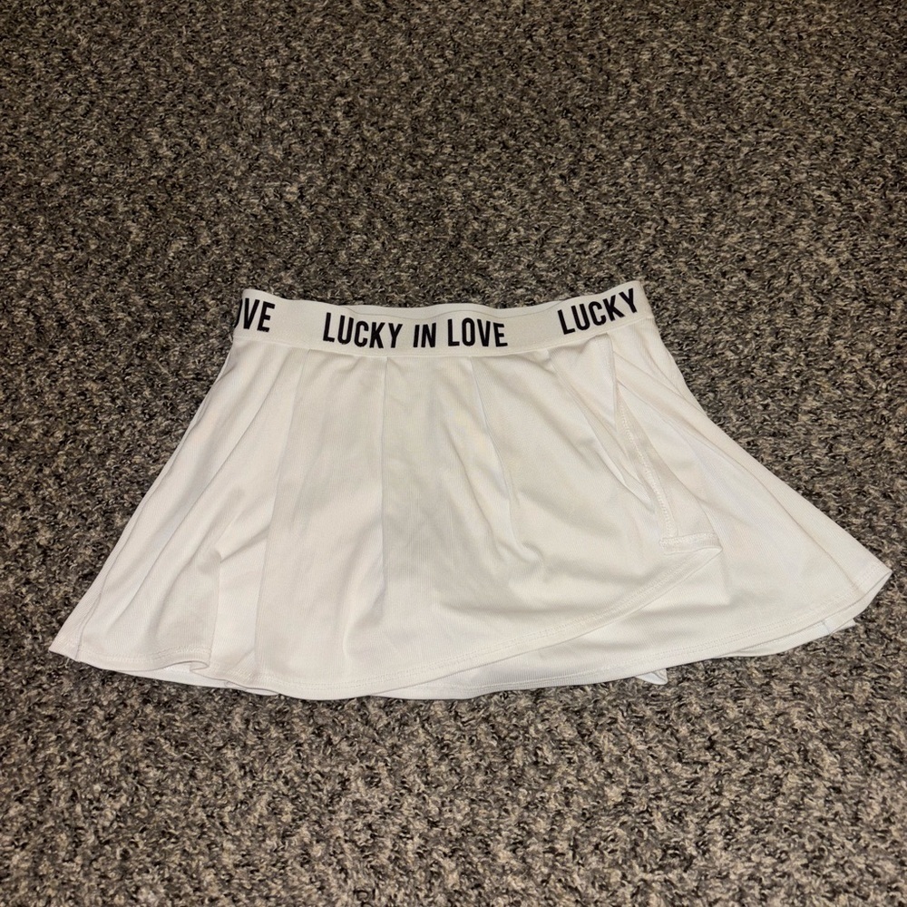 Lucky in Love Women's White Athletic Skirt XS